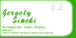 gergely sipeki business card